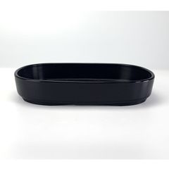 プラ鉢 7.5号 小判型浅鉢 紺 幅22cm×奥行16cm×高さ3.8cm 