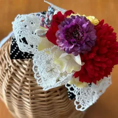 和装 お正月 犬 ペット ベビー キッズ うちの子記念 花冠 チョーカー カチューシャ ヘッドドレス ヘアアクセサリー 着物 お正月 記念撮影 記念日 フォト アーティフィシャルフラワー コスプレ