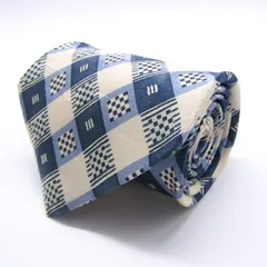 カルヴェン ブランド ネクタイ シルク チェック柄 小紋柄 総柄 PO メンズ ホワイト CARVEN 【中古】のサムネイル