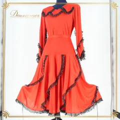 社交ダンス 衣装 ツーピース ワンピース ドレス セキネ 黒 赤 上下セット レッスン 練習着 日本製 sekine フリル レッド系 ラメ 舞台 ワンピ ドレス フリル付き 衣装セット ダンスレッスン 衣装 練習用 衣装ファッション 舞台衣装 フォーマル