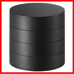 【送料無料 】 山崎実業 (Yamazaki) アクセサリートレー 4段 ブラック 約W10×D10×H10cm タワー 蓋付き アクセサリーケース アクセサリ