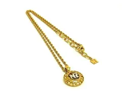 ■美品■ NINA RICCI ニナリッチ ラインストーン ネックレス ペンダント アクセサリー レディース ゴールド系 DF5768