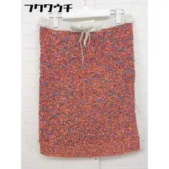 ◇ mercibeaucoup メルシーボークー 膝丈 タイト ナロー スカート サイズ1 グレー系 オレンジ系 レディース 【中古】 【1104260004675】
