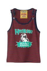 HYSTERIC GLAMOUR ヒステリックグラマー 01251CR01 DEADLY SOUNDS タンクトップ RED 正規通販 レディース FREE RED