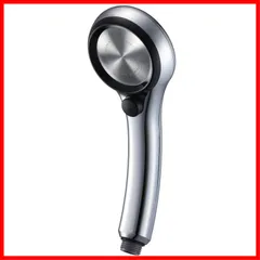 SANEI(サンエイ) シャワーヘッド レイニーメタリック 手元ストップ 節水率50% 極細水流 勢いアップ 黒 PS313-81XA-CD