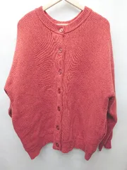 ◇ ⊇ FREAK'S STORE フリークスストア 長袖 ニット カーディガン サイズF レッド レディース P  【1410230028573】