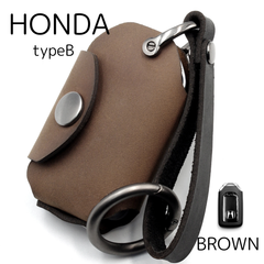 [NONINA] ホンダ キーケース 日本製 本革 茶色 for ホンダ HONDA タイプB ヴェゼル FIT NBOX N-BOX N-VAN ZR-V WR-V ステップワゴン シビック アコード オデッセイ フリード キーカバー レザー