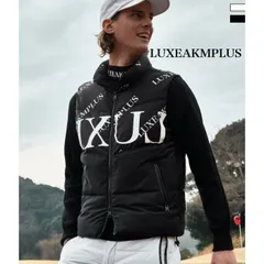 LUXEAKMPLUS リュクスエイケイエムプラス バイカラー総柄中綿ベスト メンズ 男性 アウター ゴルフ GOLF スポーツ 防寒