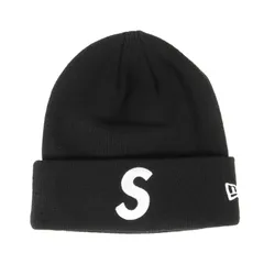 【美品】Supreme シュプリーム ビーニー ブラック 黒 サイズ:FREE | 24AW NEW ERA Sロゴ ニット ビーニー (S Logo Beanie) | ブランド 帽子 ニットキャップ | コラボ 別注【メンズ】【中古】