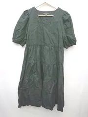 ◇ ⊂ BANANA REPUBLIC バナナリパブリック Vネック ティアード 半袖 膝丈 ワンピース サイズM ブラック レディース P  【1409090024665】