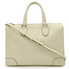 valextra ヴァレクストラ バレクストラ バビラ ハンドバッグ 2WAY ショルダーバッグ 斜め掛け レザー アイボリー ゴールド金具