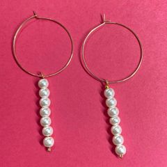 ホワイトパール　ピアス