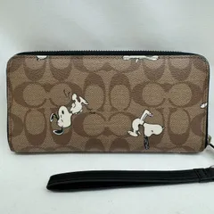 K【COACH】コーチ スヌーピー シグネチャー 長財布 ブラウン