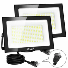 CLY led投光器 屋外 作業灯 100w 昼光色6500K ledライト 集魚灯 ワークライト 看板灯 外灯 フラッドライト 野外ライト 作業ライト 超高輝度 13000LM IP66防水 超薄型 軽量化 省エネ 120°広角照明 ガレージライラ 作業用/