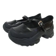 ラルート LAROUTE オゥ バニスター メリージェーン 厚底スニーカー スリッポン プラットフォーム 黒 ブラック M 23.5cm