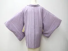 【一輝堂】【着物】羽織　ストライプ柄　羽織り紐付き　身丈約78.5cm　裄丈約65cm　25z02-685