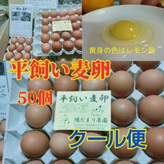 平飼い麦卵 shop 50個(紙トレー入り) クール便