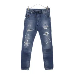 DIESEL (ディーゼル) KRAILEY 084MG ダメージ加工 ストレッチデニム ジョグジーンズ インディゴ