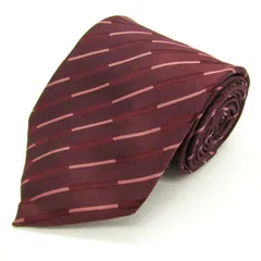 ジバンシィ ブランド ネクタイ ストライプ柄 シルク イタリア製 PO メンズ ワインレッド GIVENCHY 【中古】