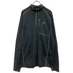 Champion ハーフジップ ジャージ トレーナー XL ブラック チャンピオン ビッグサイズ スポーツウェア 古着卸 アメリカ仕入 a701-6351のサムネイル