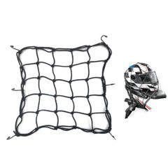 カーゴネット 荷物 伸縮性 バイク用品 荷物固定 バイクネット バイクネット、50cm×50cmツーリングネット （ブラック） GYWHOOFTツーリングネット