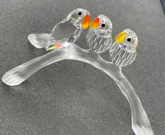 スワロフスキー　 SWAROVSKI 置物　鳥　バード　セット ラブバード | Swarovski