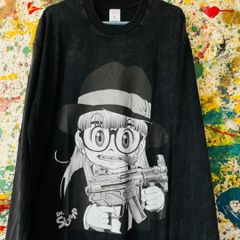 ドクタースランプアラレちゃん リプリント メンズ ロンT 長袖  L XL  お洒落 ハイデザイン 男性 アニメ 漫画 レトロ ブラック 個性的 エモい  Dr.SLUMP 漫画  アニメ