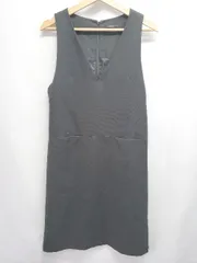 ◇ Θ URBAN RESEARCH ROSSO ロッソ Vネック 膝下丈 ジャンパースカート サイズ38 ブラック系 レディース E  【1507230014535】