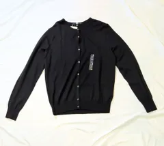 【226505】UNIQLO ユニクロ  未使用　タグ付き　エクストラファインメリノクルーネックカーディガン　　サイズL  ・ ブラック