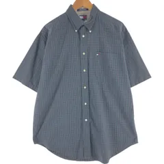 古着 90年代~ トミーヒルフィガー TOMMY HILFIGER 半袖 ボタンダウン チェックシャツ メンズL相当 ヴィンテージ/eaa541716