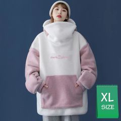 韓国 レディース もこもこ サメ パーカー ピンク　ルームウェア　パジャマ  XL 38a