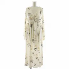 ジェラートピケ gelato pique 22AW ウォーターリリー柄ロングスリーブドレス ワンピース 長袖 部屋着 ルームウェア 花柄 F 白 ホワイト PWCO224212 /AN47