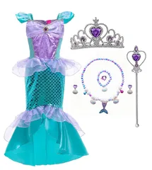 【新着商品】誕生日 ハロウィン パーティー 豪華6点セット お姫様ドレス 女の子 七五三祝い コスチューム キッズコスプレ衣装 撮影 ワンピース 子供 ドレス 文化祭 プリンセス [Qichenk]