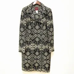 #anc ケンゾー KENZO コート 42 黒 ベージュ カーキ コブラン ネイティブ柄 ヴィンテージ 大きいサイズ レディース [969993]のサムネイル