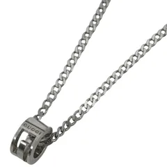 グッチ GUCCI カットアウトG リング ネックレス ロゴ ネックレス シルバー925 シルバー レディース 【中古】