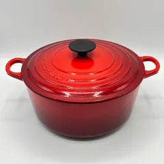 ル・クルーゼ　ココット・ロンド　両手鍋 24cm 赤　USED ココット・ロンド 【並行輸入品】ル・クルーゼ ルクルーゼ 両手
