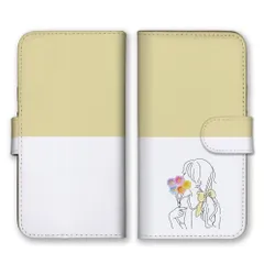 iPhone14 ケース 手帳型 アイフォン14 スマホケース 携帯ケース 花 ブーケ フラワー りぼん リボン 花柄 女の子 韓国 可愛い かわいい イラスト くすみカラー カラー05