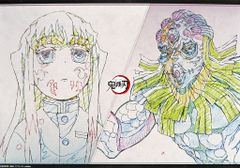 O*E様 ファンアート 中色紙 ドロヘドロ 煙ファミリー メイン能井ちゃん