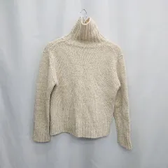 ◇ ⊇ ADAM ET ROPE アダムエロペ 無地 長袖 オーバーニット サイズ38 ベージュ系 レディース E  【1504210012512】