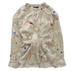 ISABEL MARANT イザベルマラン シルク シャボン玉柄 ブラウス トップス 長袖 ライトベージュ サイズS レディース 【中古】