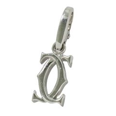 本物 カルティエ Cartier 2C 750 WG ペンダントトップ ペントップ ネックレス ホワイトゴールド アクセサリー ジュエリー 中古 【フォロー割】