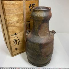陶庵作 唐津花入 花瓶 共箱付き - メルカリ