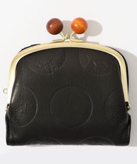 ScoLar（スカラー）日本製本革がま口革財布　ブラック　652831