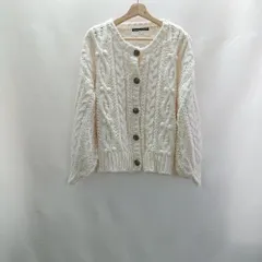 ◇ ⊇ Heather ケーブル編み 長袖 ニットカーディガン サイズF アイボリー レディース E  【1408220050185】