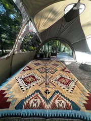 【人気商品】ネイティブ柄 ラグマット インナーマット キャンプ用品 テントパッド 160X220cm…… カバー アーベッド Forest Peel
