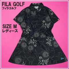 美品 FILA GOLF フィラ ゴルフ 半袖 ワンピース ボタニカル M