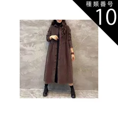 種類10：ブラウン/XL コーデュロイ シャツ ワンピース くるみボタン ワンピース シャツワンピース ロング ロング丈 袖あり 長袖 襟付き フレア ワイド Aライン 切り替えデザイン 前開き かわいい 大人可愛い きれいめ シンプル カジュアル 大人 上品