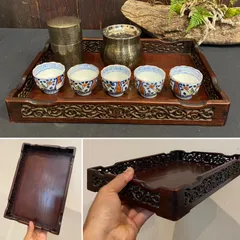 唐木香盆　中国美術古美術骨董古道具香木花入小物台インテリアオブジェ膳 唐木香盆中国美術古美術骨董古道具香木花入小物台インテリア