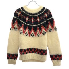 COOHEM コーヘン MOHAIR NORDIC SWEATER モヘヤノルディックニットセーター 10-194-023 アイボリー×ミックス S