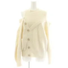 スナイデル SNIDEL オープンショルダーボタンニットプルオーバー セーター 長袖 フェイクレイヤード F アイボリー /ES ■OS